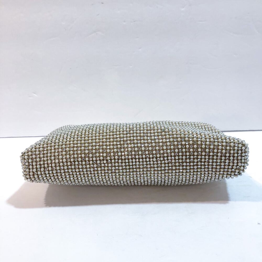 Jessica McClintock Pearl and Rhinestone Evening Clutch - Picture 4 of 7